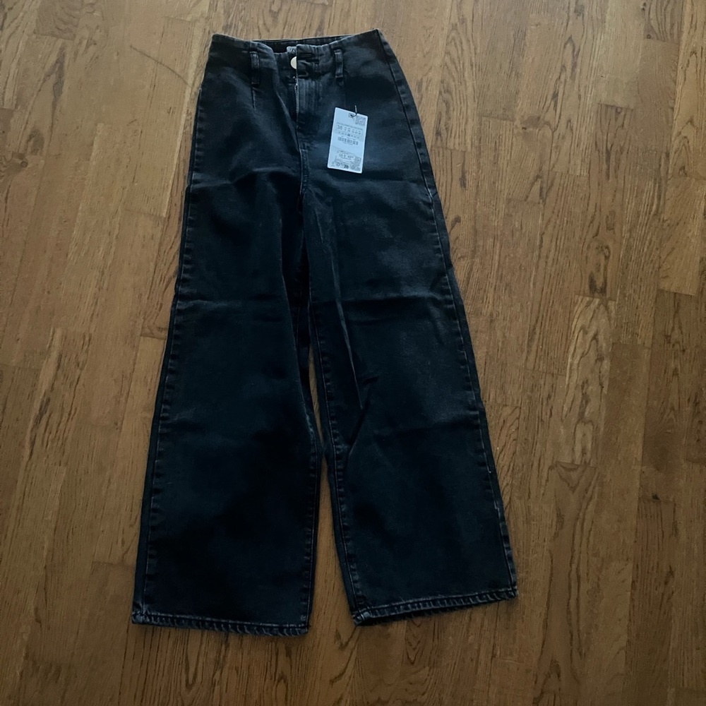 Zara Black Wide Leg Jeans